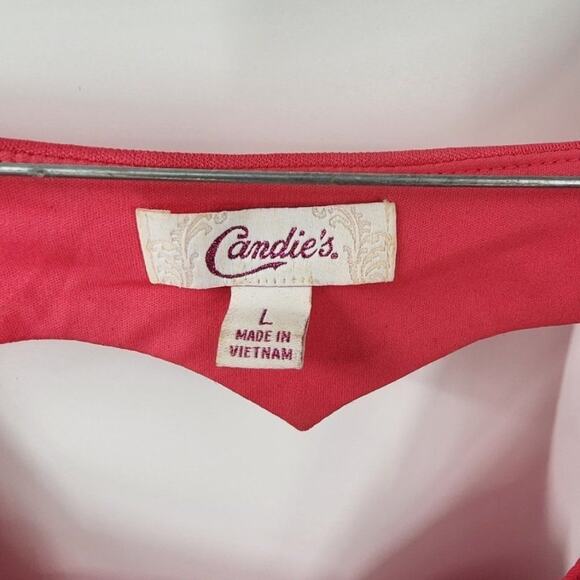 CANDIES Pink Heart Dress Juniors Large Mini Barbie Valentine's Party Cocktail - Picture 2 of 3